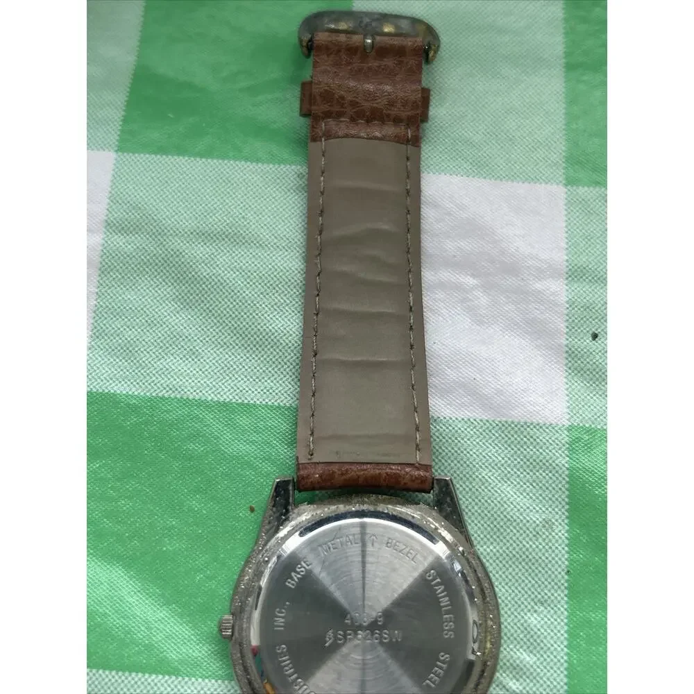 BayTree White Dial Black Bezel Womens Quartz Watch